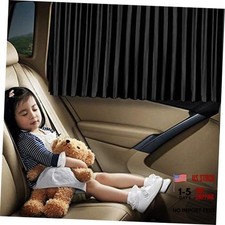 Magnetic Car Window Shades Back Seat Privacy 2pcs Black-Opaque