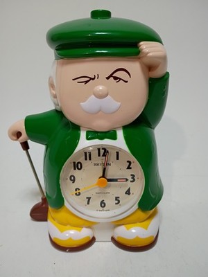 Vintage Rhythm Alarm Clock Golfer Talks Wake Up Tee Time Green Jacket Masters