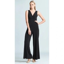 NWT Clara Sun Woo Signature V-Neck Sleeveless Jumpsuit  Size: XS Black