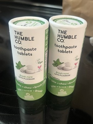 Toothpaste Tablets 120 Count Fluoride-Free Classic Mint Vegan Eco Friendly NIB