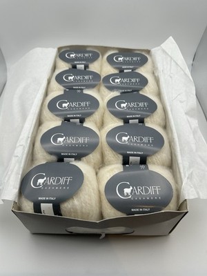 CARDIFF Cashmere BRUSHMERE Yarn (Italy) - 25g 45m Color 101 Lot 6562 BOX Of 10