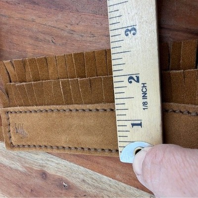 Abercrombie & Fitch tan suede fringe wrap belt cinch the  display picture 2