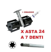 Gruppo Zappette per Decespugliatori Motozappa Orto per asta  Ø24 - 7Denti