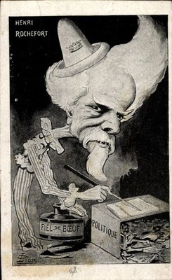 Postcard writer and politician Henri Rochefort, cartoons - 4797748