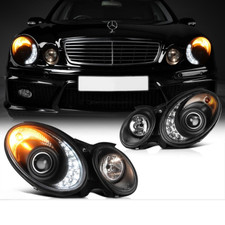 LED Scheinwerfer Set in chrom für Mercedes W211 E-Klasse 03.2002-04.2006 VorMOPF LED Scheinwerfer Set in chrom für Mercedes W211 E-Klasse 03.2002-04.2006 VorMOPF
