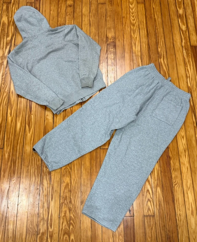 Moletom e calça de moletom vintage Air Jordan Jumpman masculino tamanho grande cinza - Imagem 2 de 4