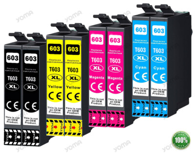 1-8x Patronen für Epson 603XL WF-2810 2830 2840 2850 XP-2100 2150 3100 3150 4100