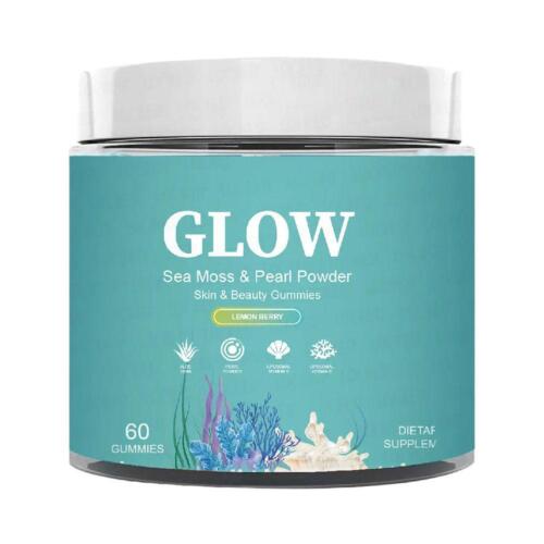 Sea Moss Glow Gummies Lemon Berry Taste w/ Irish Moss & Pearl Powder -60Count-. - Bild 6 von 10