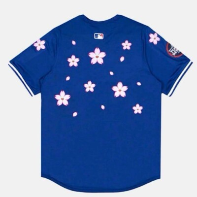 村上隆 MLB 2025 Dodgers Tokyo Away Jersey Takashi Murakami x MLB 2025 Dodgers Away Jersey Blue Size L