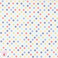 Moda SUNWASHED 29166 11 WHITE MULTI Dots COREY YODER Quilt Fabric
