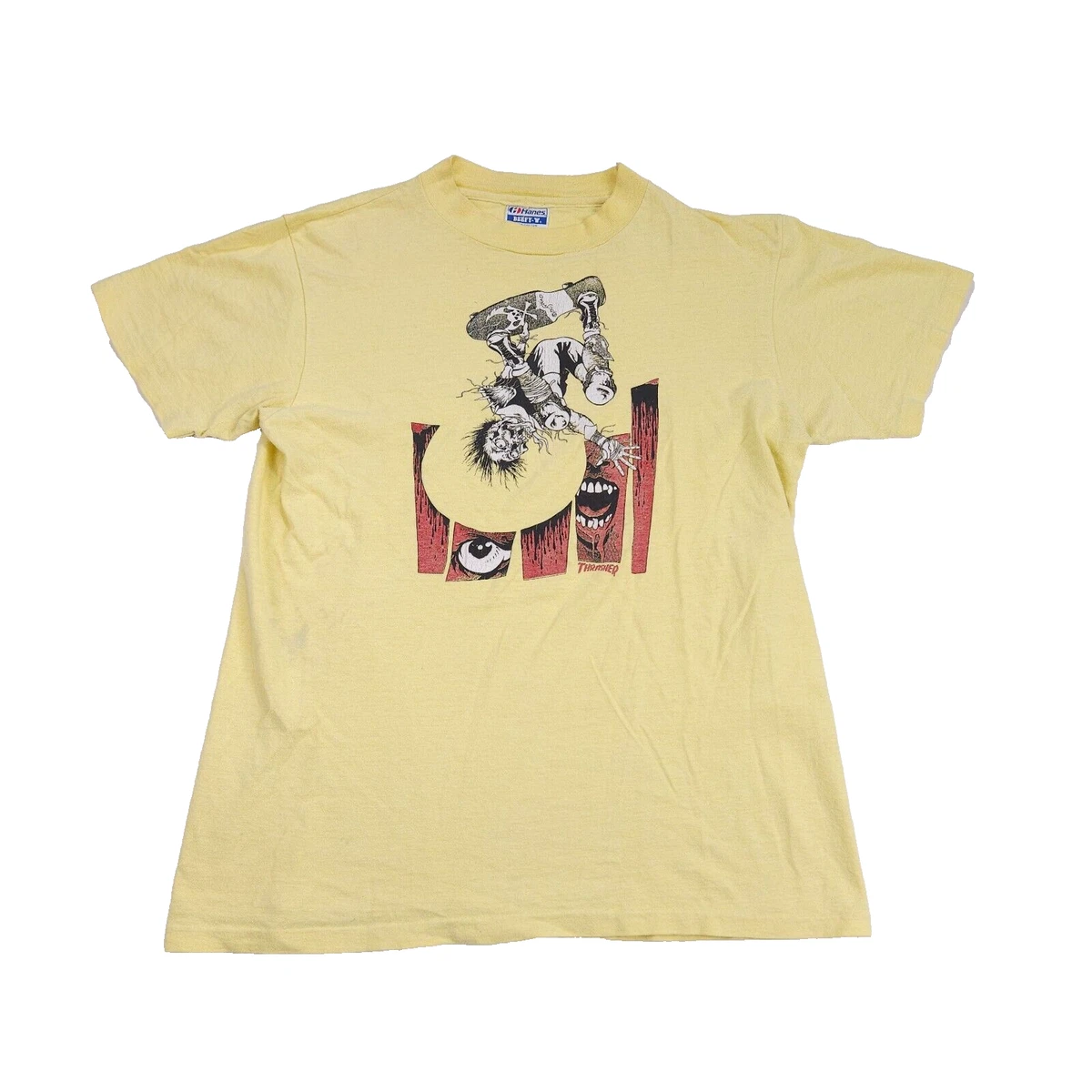 80s Hanes THRASHER イエロー Tシャツ