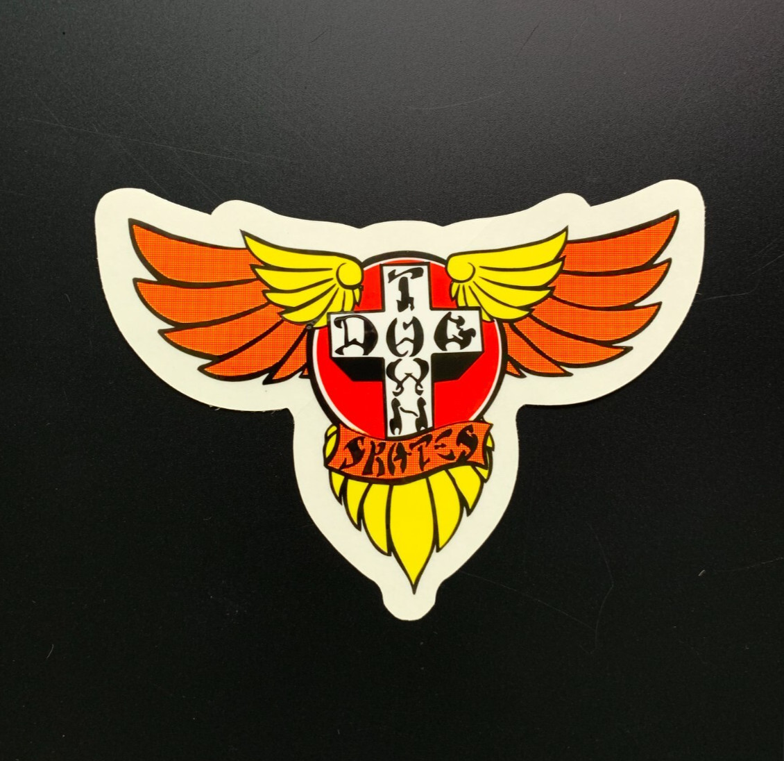 VERY RARE VINTAGE ORIGINAL DOGTOWN Skateboard sticker SKATES WING dog town 1970s