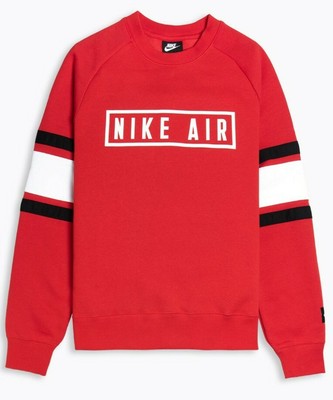 nike air crewneck fleece in red