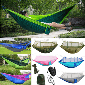 Travel Outdoor Hammock Camping Hiking Picnic Swing Hanging Bed With Mosquito Net