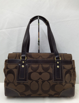 バッグ coach hampton signature callyall tote NWT COACH HAMPTONS XL BLACK SIGNATURE C BUSINESS CARRYALL