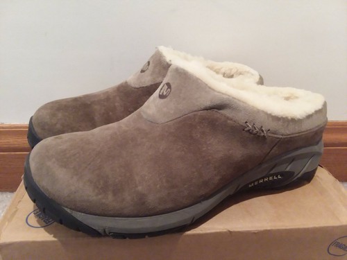merrell shearling clogs