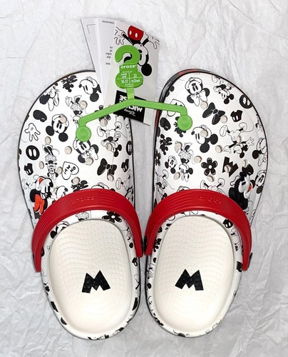 CROCS x Disney Mickey Minnie Off Court Clog w/ Jibbitz Womens US 6 / Mens US 4 - Picture 2 of 7