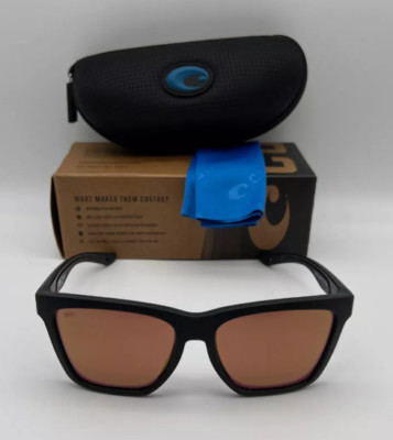NEW Costa Del Mar PANGA II 2 Polarized Sunglasses Matte Black/Gold Mirror Glass