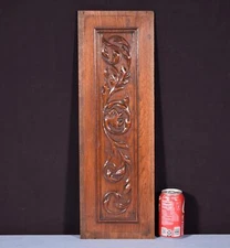 Antique French Solid Oak Wood Highly Carved Panel w/Griffin Design