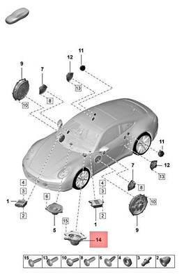 Genuine PORSCHE 911 Carrera 992 Turbo S Subwoofer 992035481C | eBay 