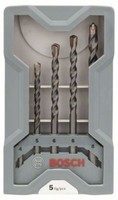 Bosch 2607017080 Betonbohrer CYL-3 Set, Silver Percussion, 5-Teilig, 4 - 8 Mm
