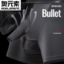 Men's Modal Underwear Boxer Briefs Scrotal Support Comfort Underpants Mesh Pouch