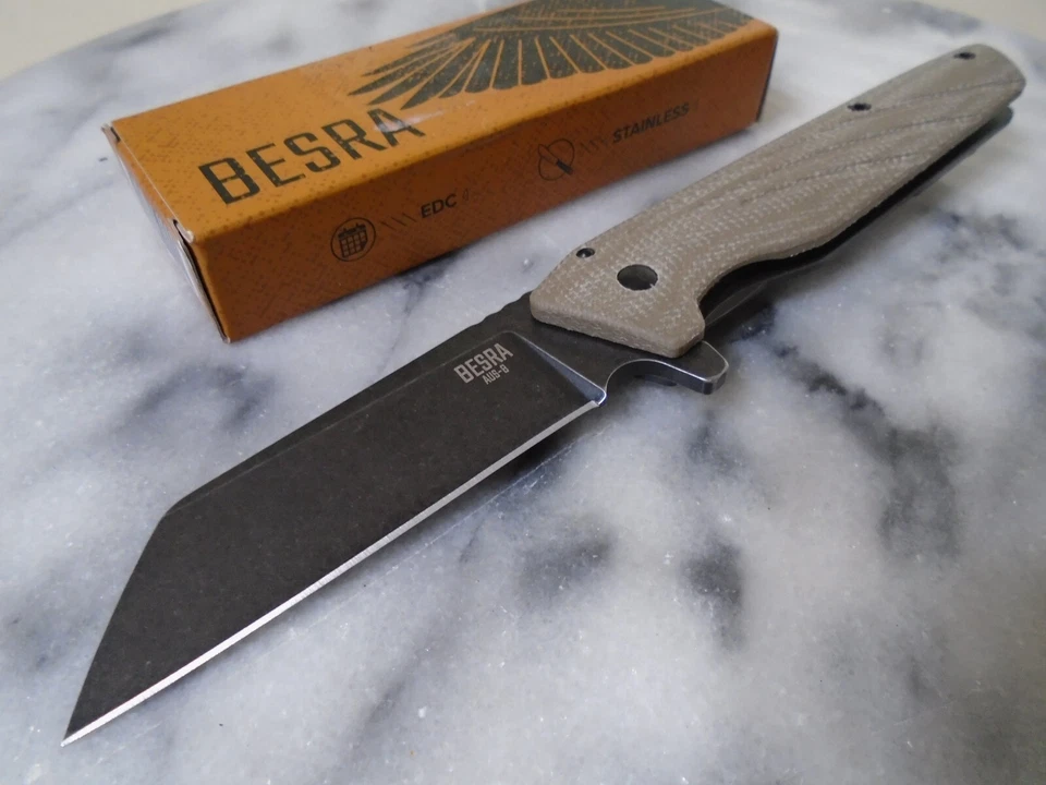 Ontario OKC Bersa Ball Bearing Pivot Pocket Knife Aus-8 Tan Micrata ON9000 New - Image 2 of 4