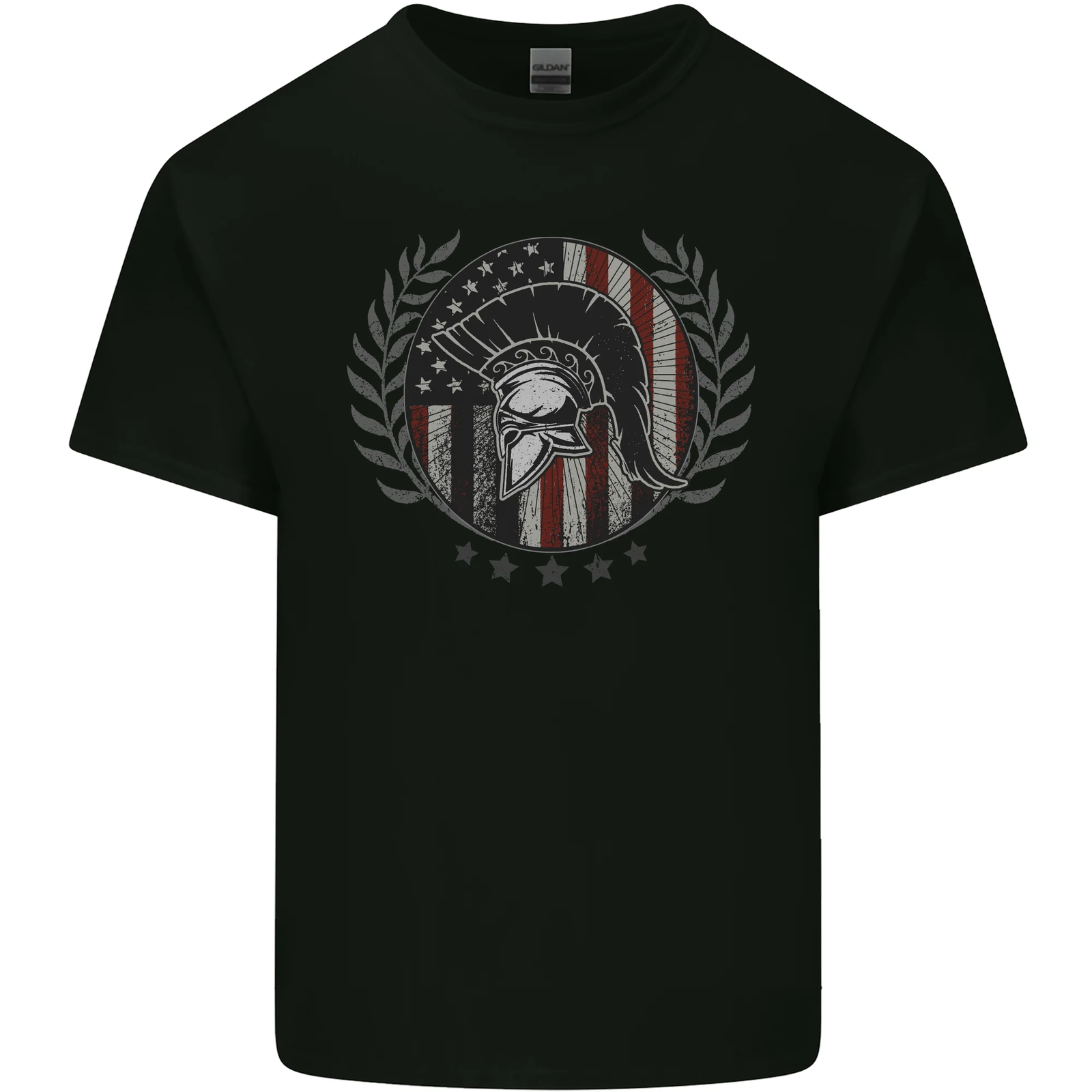 USA Bodybuilding Flag Gym Training Spartan Mens Cotton T-Shirt Tee Top