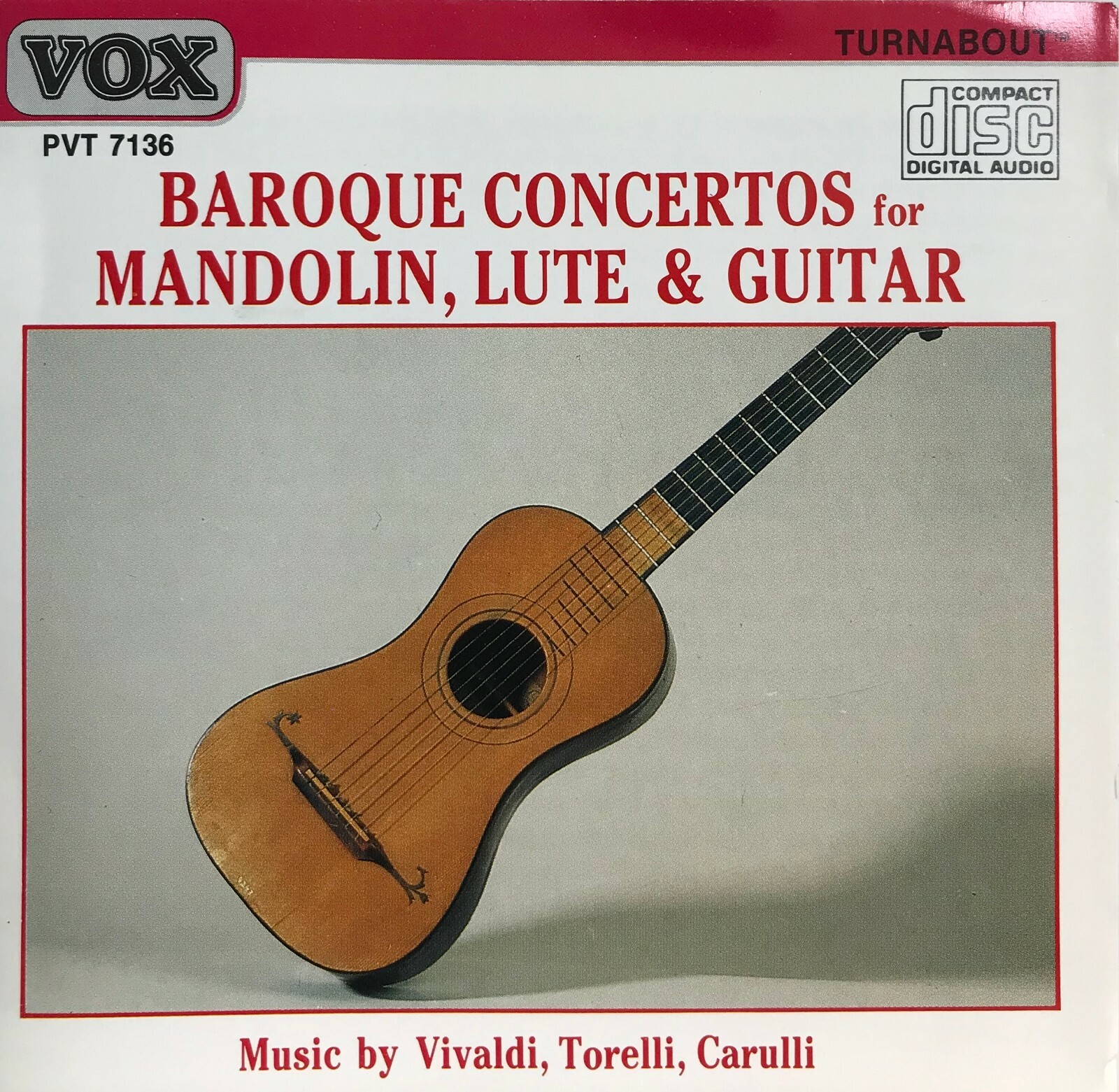 Baroque Concertos for Mandolin, Lute & Guitar Vivaldi (CD 1986 Vox