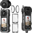 Insta 360 X4 Aluminum Metal Frame Cage Bag Case Lens Guards with Silicone Lens C