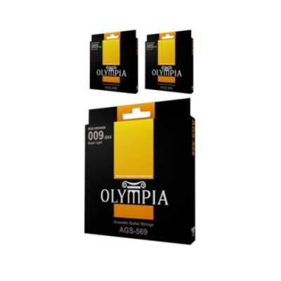 OLYMPIA Standard 80/20 Bronze (009-044) AGS-569 Acoustic Guitar Strings 3P