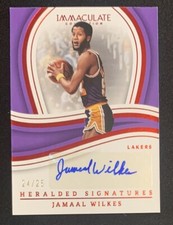 2022-23 Panini Immaculate Jamaal Wilkes Heralded Signatures Red /25 Auto Lakers 