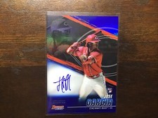 2021 Bowman's Best JOSE GARCIA Best of 2021 Blue Refractor Auto 105/150 RC Reds