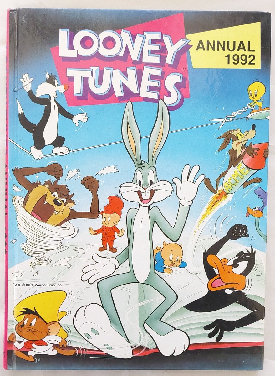 Vintage Book Looney Tunes Annual 1992 Unclipped Hardcover