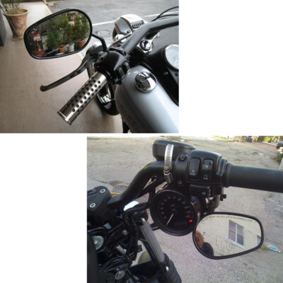 Black Rear View Mirrors For Harley Sportster XL883 XL1200 Street