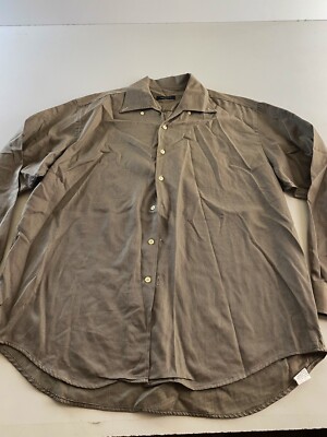 Equilibrio Italy LONG SLEEVE SHIRT XL 17.5 x 36/37 Extra Large 