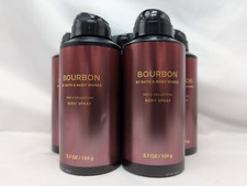 Qty 5 Bath  Body Works BOURBON Body Spray 3.7 oz Men's Collection
