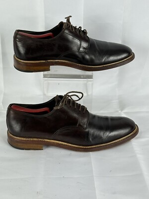CROSBY SQUARE  Stevens Derby  Brown Men 11 Leather Cap Toe dress Shoes