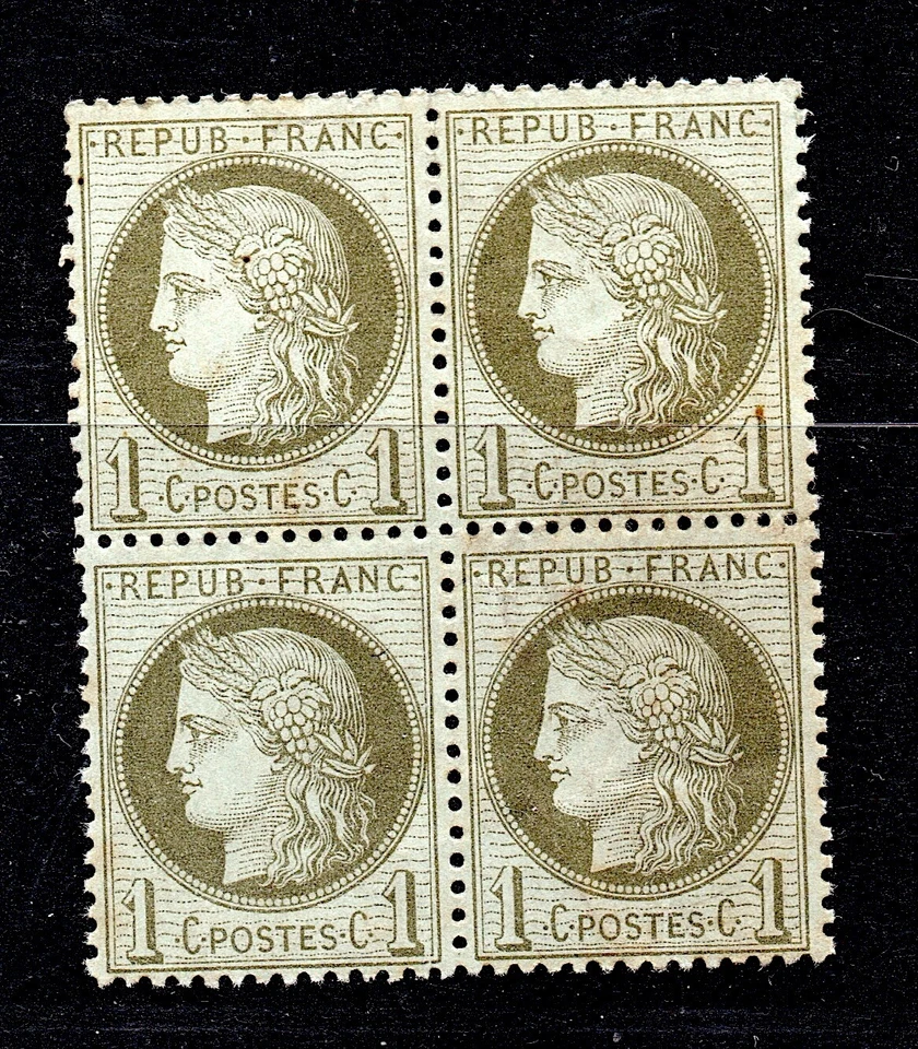 + COTE 450E / bloc de 4 du No50 NEUF 1C CERES / 3 TIMBRES MNH **** / SIGNE - Photo 1/2