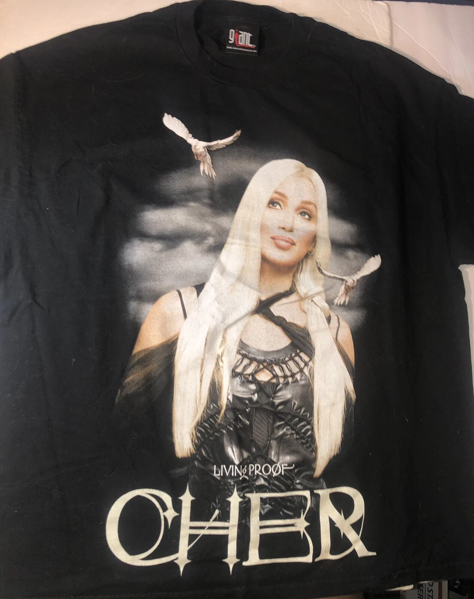 Cher Living Proof Farewell Tour Black T Shirt XL Giant Band Merch