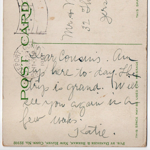 YWCA Bridgeport Connecticut CT cartolina posteriore divisa timbrata 1914 - Foto 12 di 14