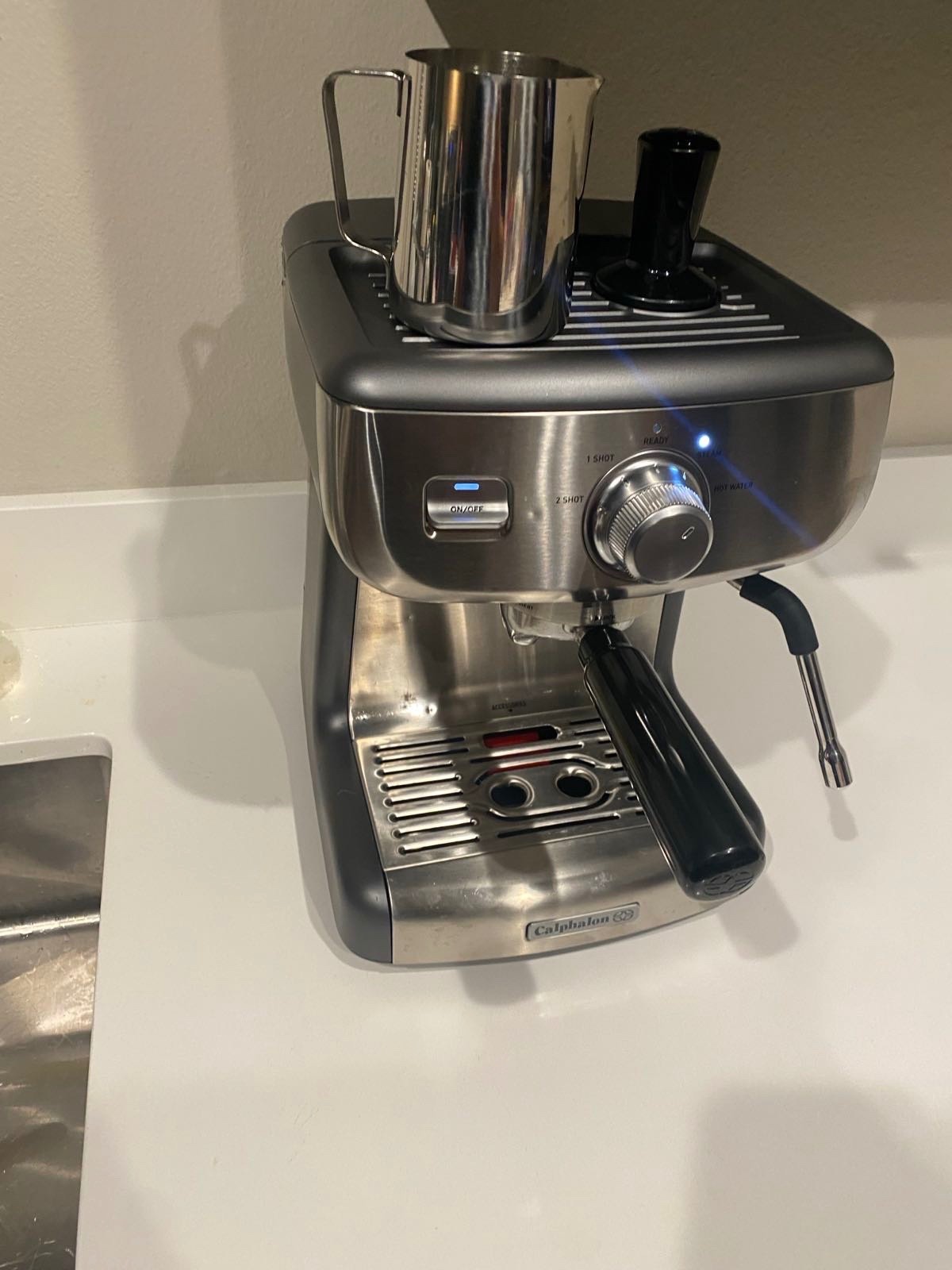 Calphalon BVCLECMP1 Temp iQ Espresso Machine with Steam Wand, Stainless