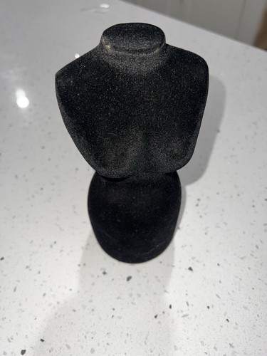 Black Velvet Torso Necklace Display Stand Bust Jewelry Holder