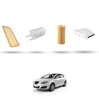 Hoffcar Wartungsset - 4 Filter FüR Seat Leon II (1P1) 2.0 Tfsi Cupra 177 Kw Ab