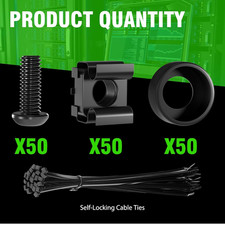 M6 X 16MM Rack Mount Cage Nuts 50 Pack Screws  Washers for Rack Mount Server Ca