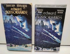 Edward Scissorhands Lot Of 2 Versions VHS Tap...