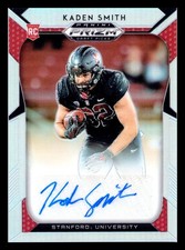 2019 Panini Prizm Draft Picks Kaden Smith Rookie Auto Silver RC #218 Stanford