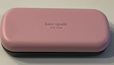 NEW KATE SPADE HARD PINK GREEN CLAMSHELL CASE Eyeglasses