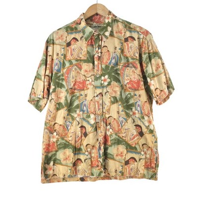 Cooke Street Shirt Mens L Multicolour Hawaiian Cotton Button Up 135281