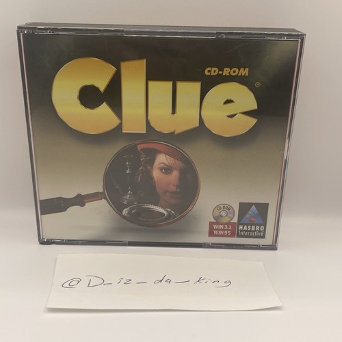 CLUE PC Game 1996 CD-ROM (Windows 3.1,Windows 95) Hasbro Interactive 3 Disc
